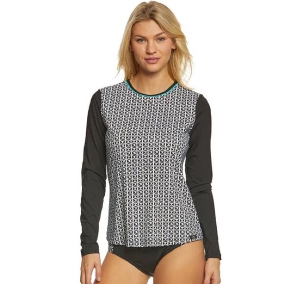 JAG SWIM TIKI GEO Navy SWIM SHIRT - Picture 1 of 7